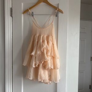 Free People Peach Textured Tunic